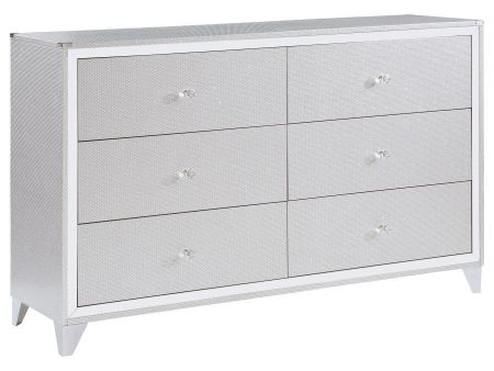 Larue - 6-Drawer Dresser - Silver Online now