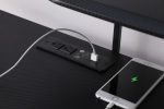 Alfie - Computer Gaming Desk With USB Ports - Black Cheap