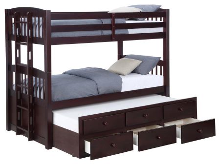 Kensington - Twin Over Twin Bunk Bed With Trundle - Cappuccino Online