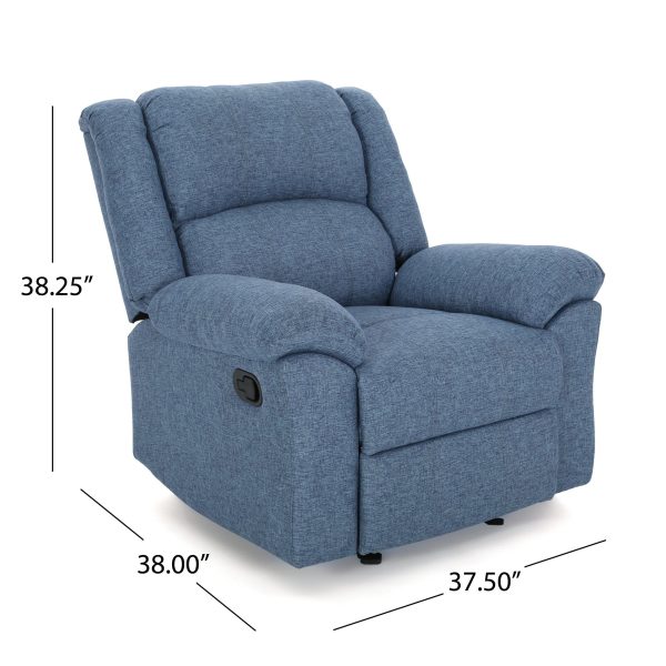 Wide Manual Glider Standard Recliner - Navy Blue Online Hot Sale