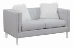 Glacier - Tufted Upholstered Loveseat - Pearl Silver Sale