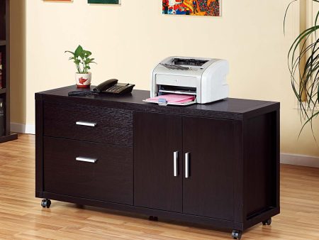 Office File Credenza, Work Office Printer Cabinet With Storage Drawers And File Cabinet - Red Cocoa For Cheap