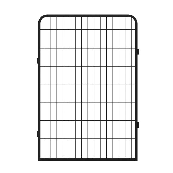 81.1  12 Panels Heavy Duty Metal Playpen With Door, Dog Fence Pet Exercise Pen For Outdoor - Black Sale