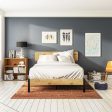 Olivia Metal and Wood Platform Bed Frame Online Hot Sale