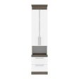 White & Walnut Grey 20 W Storage Cabinet with Pull-Out Shelf- Model Orion on Sale