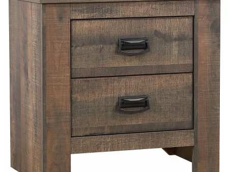 Frederick - 2-Drawer Nightstand - Weathered Oak Online Hot Sale