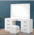 White Vanity Set With Stool- Model #1321 For Sale