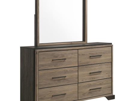 Baker - 6-Drawer Dresser With Mirror - Light Taupe on Sale