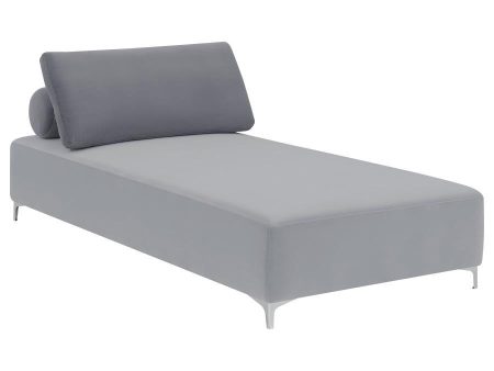 Giovanni - Upholstered Accent Chaise Lounger - Gray For Cheap