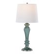 Windsor - Contemporary Table Lamp (Set of 2) - Clear Turquoise   Off White Online Hot Sale