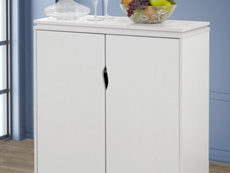 White Wood Storage Cabinet- Model #202671 For Discount