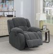 Weissman - Upholstered Padded Arm Glider Recliner - Gray on Sale