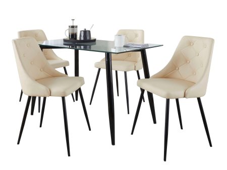 Clara Giovani - 5 Piece Contemporary Dining Set on Sale