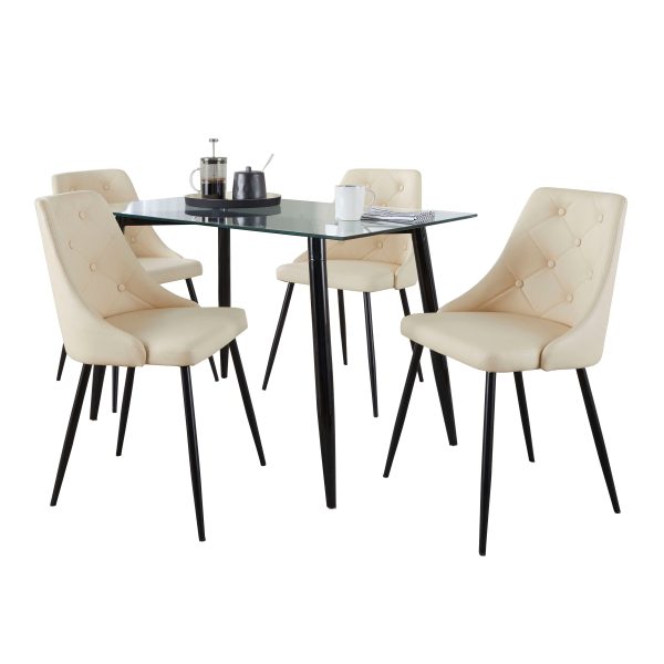 Clara Giovani - 5 Piece Contemporary Dining Set on Sale