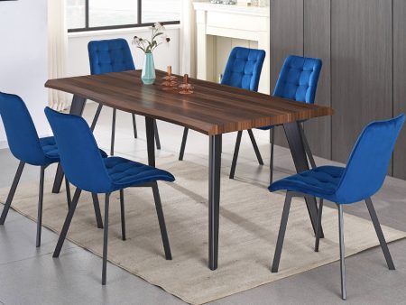 5 or 7 PC Walnut Wood Dining Table Set -Model #3345 Online