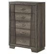 Janine - 5-Drawer Bedroom Chest - Gray Discount