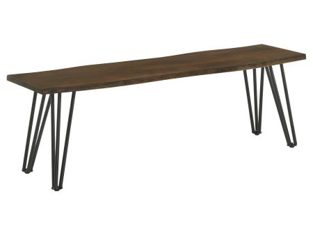 Topeka - Live Edge Wood Dining Bench - Mango Cocoa For Sale