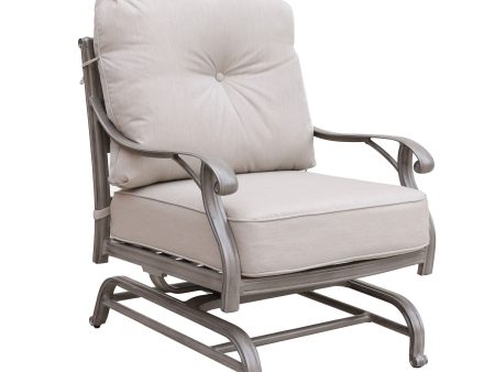 Cast Aluminum Club Motion Chair With Cushion (Set of 2) - Gray Hot on Sale