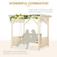 Wooden 2 Person Pergola Gazebo Patio Swing Bench Chair - Model #84A-217 Hot on Sale