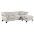 Cecilia - Upholstered Tufted Sectional - Oatmeal For Cheap