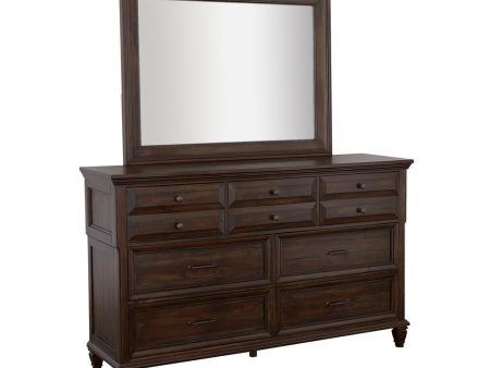 Avenue - Dresser Mirror - Weathered Burnished Brown For Sale