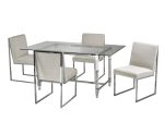 5 PC Glass Dining Table Set- Model #031539 For Cheap