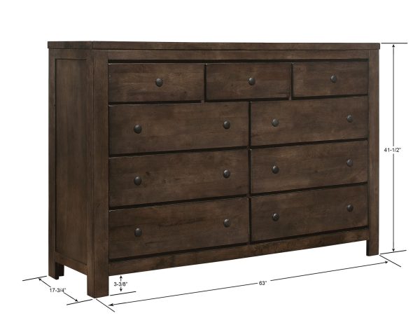 Verna - 9 Drawer Dresser - Brown Online