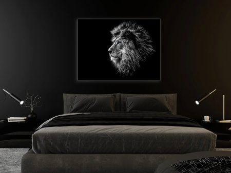 Wild Life Lion Head Canvas- Frame Optional- Model #4837234 For Cheap