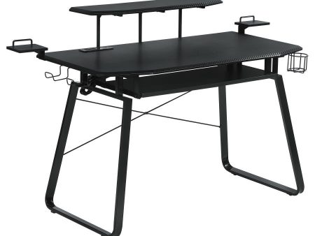 Alfie - Computer Gaming Desk With USB Ports - Black Cheap