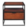 Walnut 1-Drawer Nightstand End Table- Model Victoria Cheap