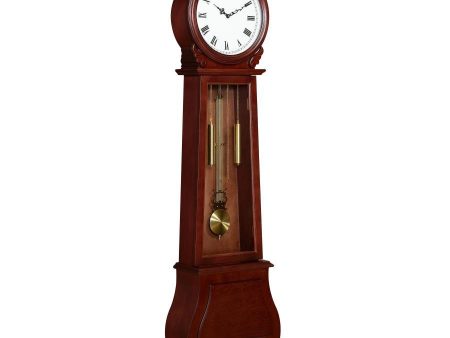 Narcissa - Grandfather Clock With Adjustable Chime - Brown Red Online Hot Sale