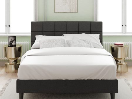 Upholstered Platform Bed Square Stitch Online