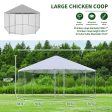 Large Metal Chicken Coop Octagon, Steel Wire Dipped Plastic Mesh, Oxford Cloth Plated Waterproof And UV Resistant, Ducks, Rabbits, Sheep And Birds Outdoor House - Silver Online Hot Sale