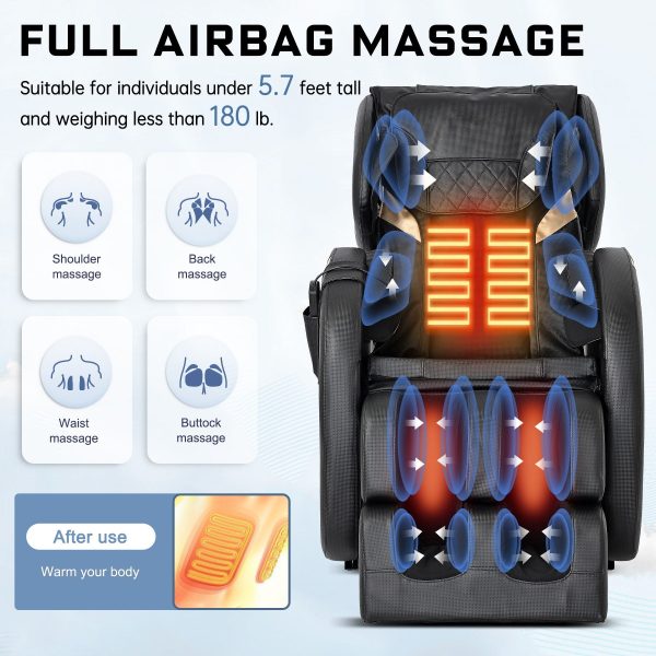 Massage Chair Recliner With Zero Gravity With Full Body Air Pressure Online Sale