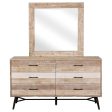 Marlow - 6-Drawer Dresser With Mirror - Rough Sawn Multi Cheap