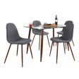 Clara Pebble - 5 Piece Mid Century Modern Elegant Dining Set For Cheap