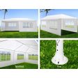 Wedding Party Canopy Tent Outdoor Gazebo With 6 Removable Sidewalls - White Online Sale