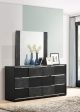 Blacktoft - 6-Drawer Dresser With Mirror - Black For Discount