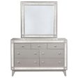 Leighton - 7-Drawer Dresser With Mirror - Metallic Mercury Online