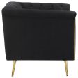 Holly - Tuxedo Arm Tufted Back Chair - Black For Sale