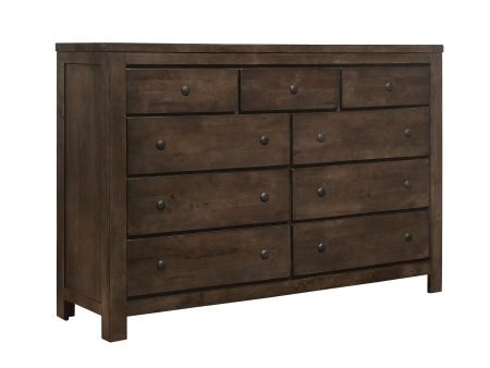 Verna - 9 Drawer Dresser - Brown Online