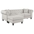 Cecilia - Upholstered Tufted Sectional - Oatmeal For Cheap