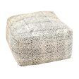 Landry - Square Upholstered Floor Pouf - Cream And Black Online now