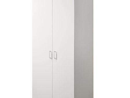 Michael - Double Door Wardrobe Cabinet Armoire With Shelf And Hanging Rod - White Cheap