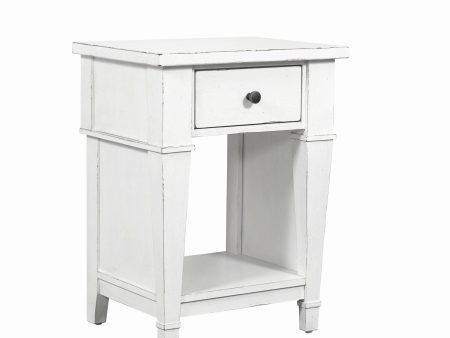 Coastal 1 Drawer Nightstand - White Online Hot Sale