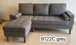 Fabric Grey Sectional- Includes Throw Pillows- Model #9122C Online