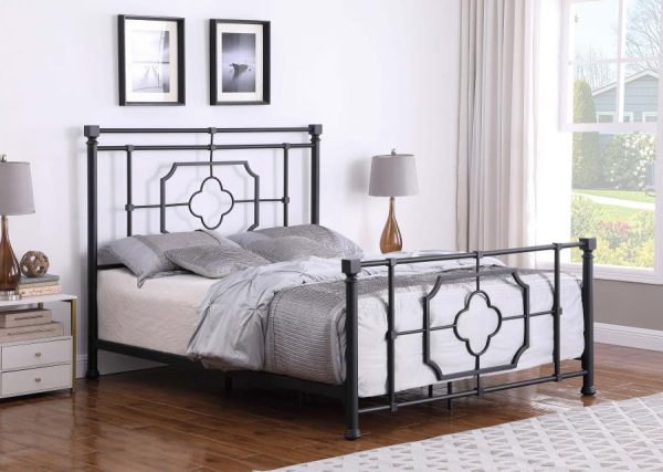 Paskay - Metal Eastern King Open Frame Bed - Weathered Black Online