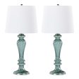 Windsor - Contemporary Table Lamp (Set of 2) - Clear Turquoise   Off White Online Hot Sale