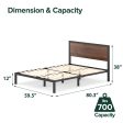 Mory Metal and Wood Platform Bed Frame Online Hot Sale