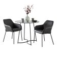 Cece Daniella - 3 Piece Contemporary Dining Set - Black   Clear   Black Online Hot Sale